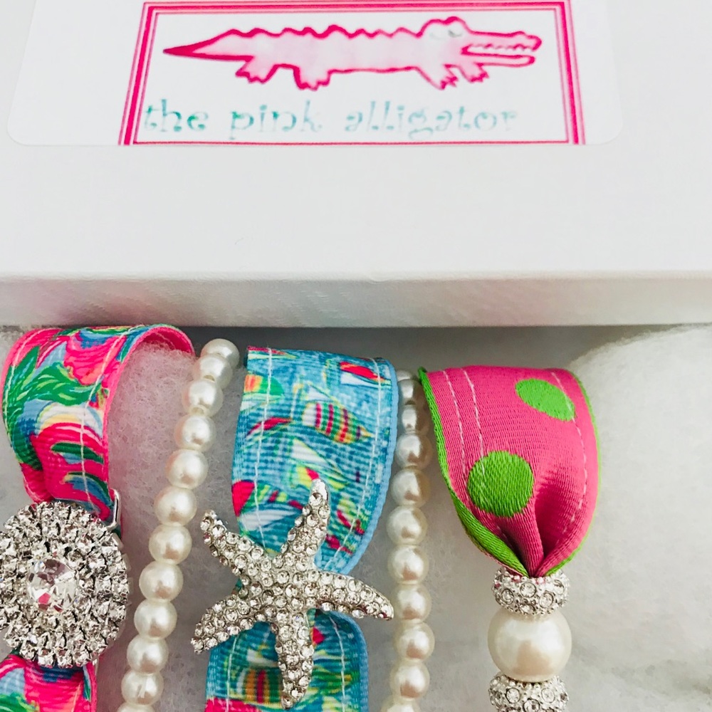 YGR Magnetic Rhinestone Ribbon Palm Tree Bracelets - Picture 3 of 4